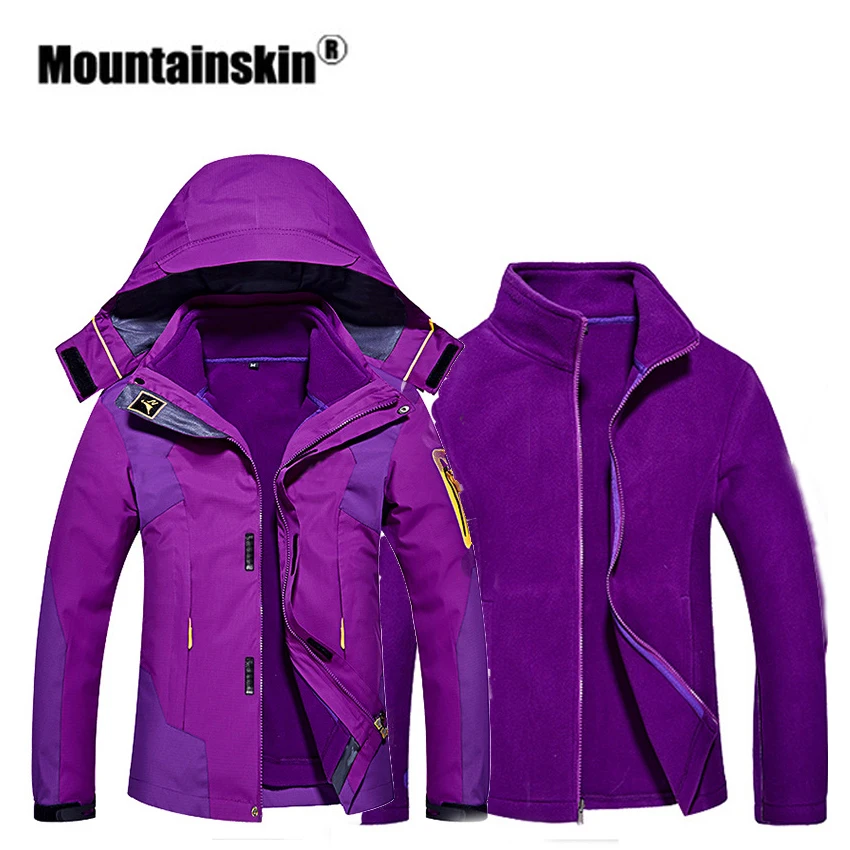Мужская и женская верхняя куртка Mountainskin осенне зимняя флисовая ветровка с