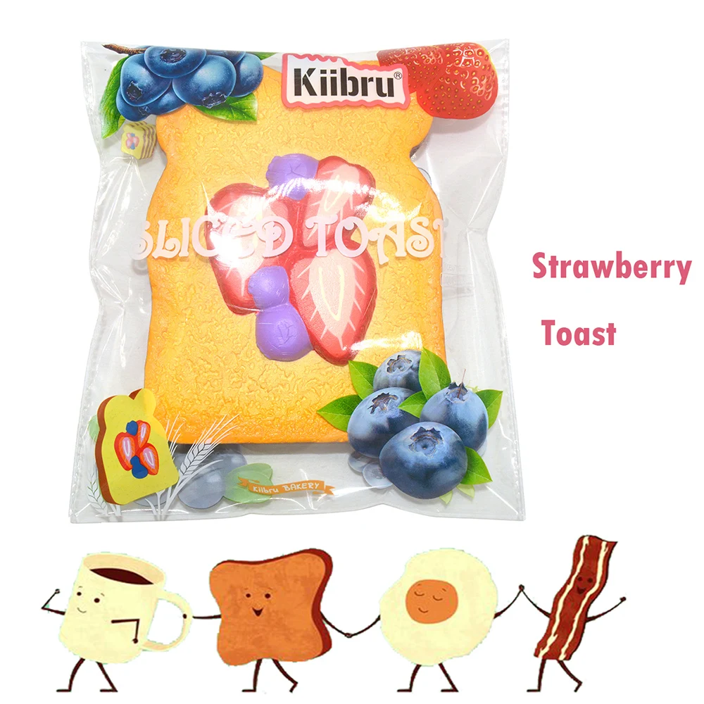 

Kiibru Super Colossal Strawberry Toast Squishy Slow Rising Soft Scented Original Exquisite Package Wholesale