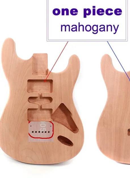 Незавершенный корпус электрогитары из красного дерева персональный SSH - Цвет: one body