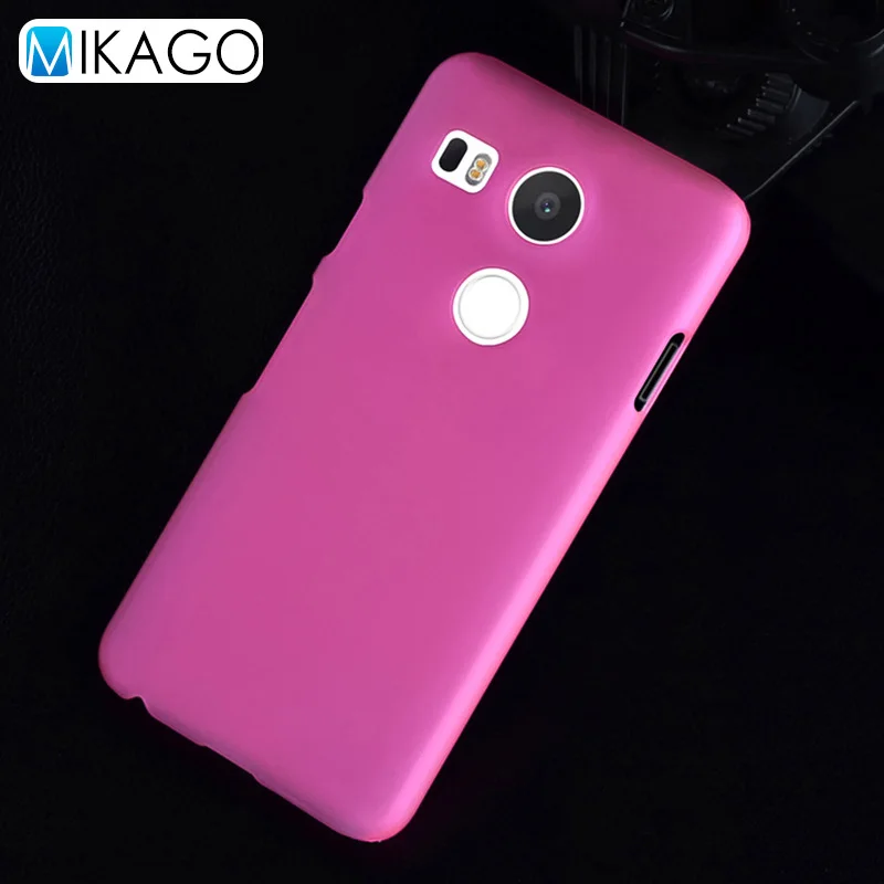 Матовая Пластик Coque 5.2For Nexus 5X чехол для Lg Google Nexus 5X H791 H790 телефона чехол-лента на заднюю панель - Цвет: pink