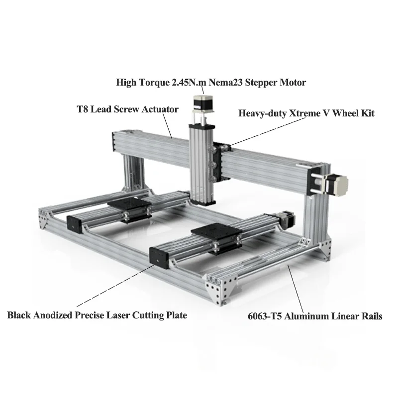 4 оси c-луч машина ЧПУ XL комплект DIY c-луч машина большой комплект с высоким крутящим моментом 2.45N.m Nema23 шаговые двигатели