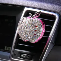 Автомобильный воздушный освежитель воздуха Outlet Diamond-Encrusted Apple автомобиль ароматерапия автомобиль твердые духи авто орнамент аксессуары