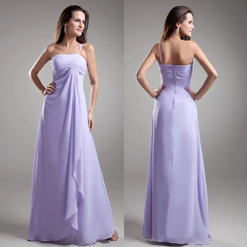 elegant light purple long Bridesmaid Dresses 2016 simple