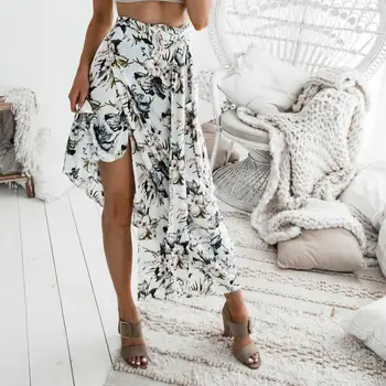 

Gypsy Long Skirt Jersey Bodycon Ladies Casual Skirts Womens Summer Skirt Maxi Skirt Saia Jupe Femme Faldas Mujer Moda 2019 Ed