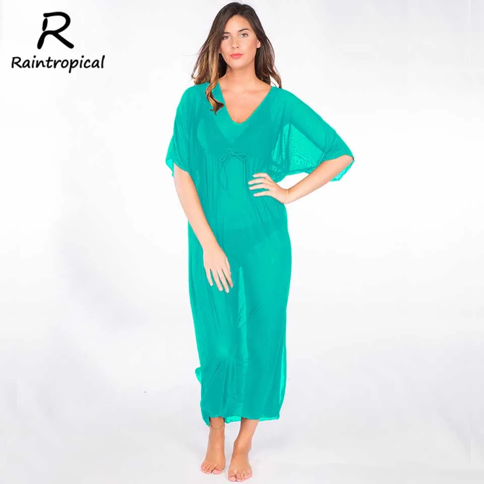 Raintropical 2019 Cover Up Bikini Mesh Print Swimsuit Women Summer Beach Dress Ladies Cover-Ups Bathing Suit Solid Beach Wear Raintropical 2019 Cover Up Bikini Mesh Print Swimsuit Women Summer Beach Dress Ladies Cover-Ups Bathing Suit Solid Beach Wear
