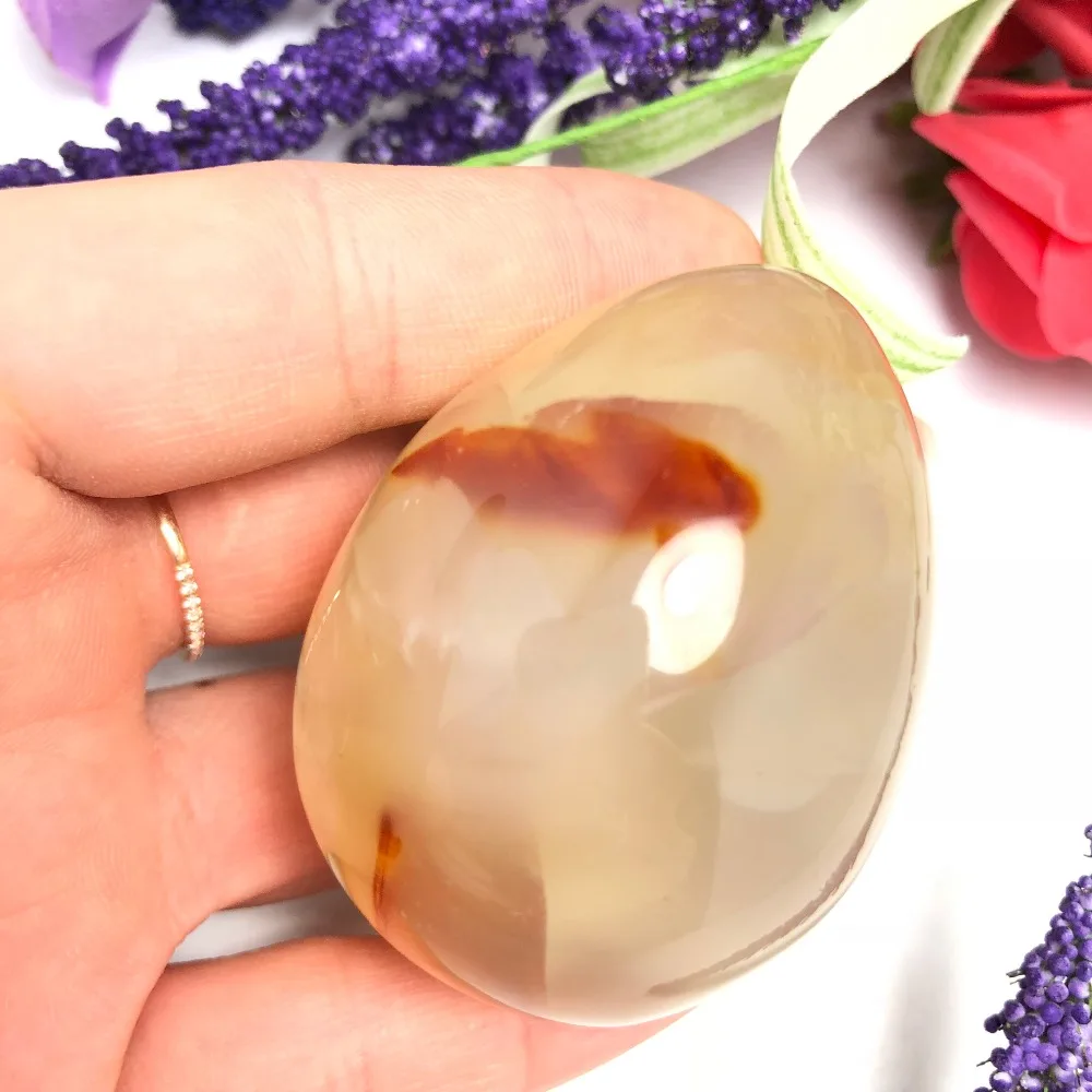 

Natural Colorful Red Agate Egg Polished Quartz Crystal Healing stones