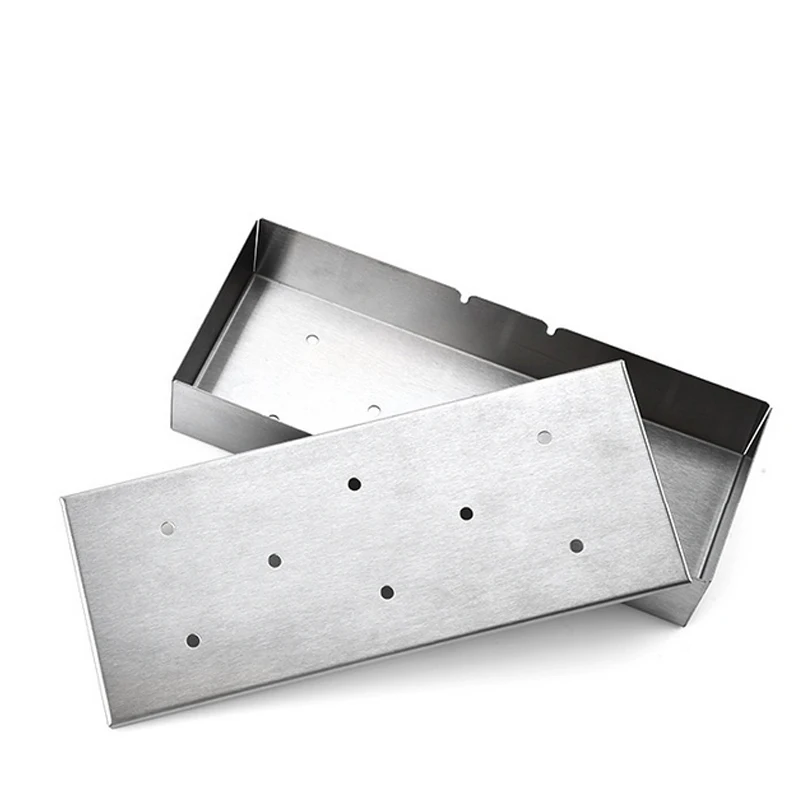 

BBQ Grill Cold Smoking Mesh Box Smoke Generator Stainless Steel Smoker Wood chips Barbecue Tool