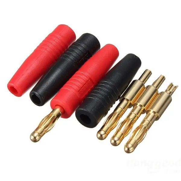 Super Deal 4Pcs B7 4mm Wire Music Speaker Cable Banana Plug Connector | Обустройство дома