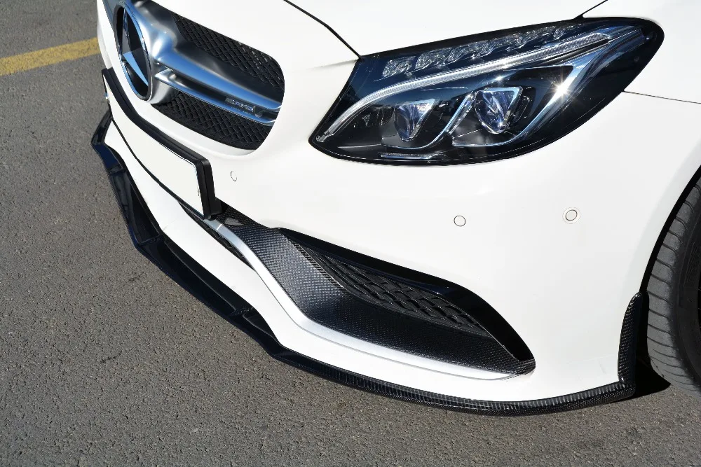 W205 C63 AMG Front Lip Spoiler //Edition 1 Style Carbon Fiber Front Lip