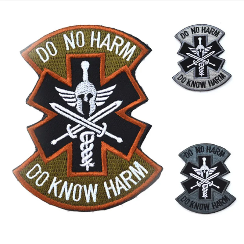3 PCS DO KNOW NO HARM SPARTAN COMBAT MEDIC MED HOOK 3D PATCH MORALE BADGE 3 PCS DO KNOW NO HARM SPARTAN COMBAT MEDIC MED HOOK 3D PATCH MORALE BADGE