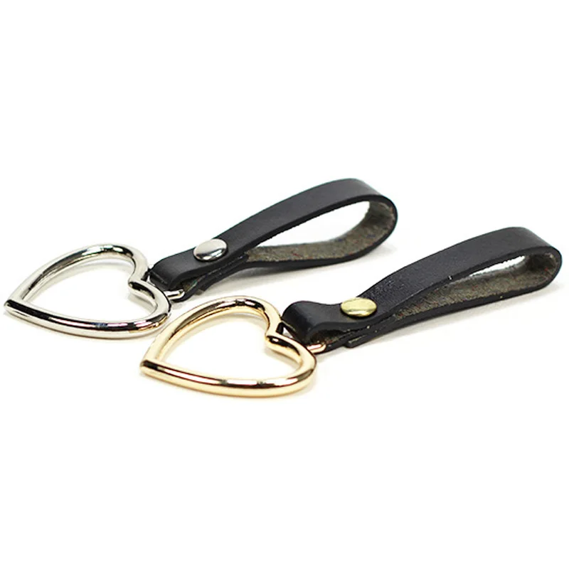 Waistband Double Ring Leather Metal Buckle Heart Pin Belts