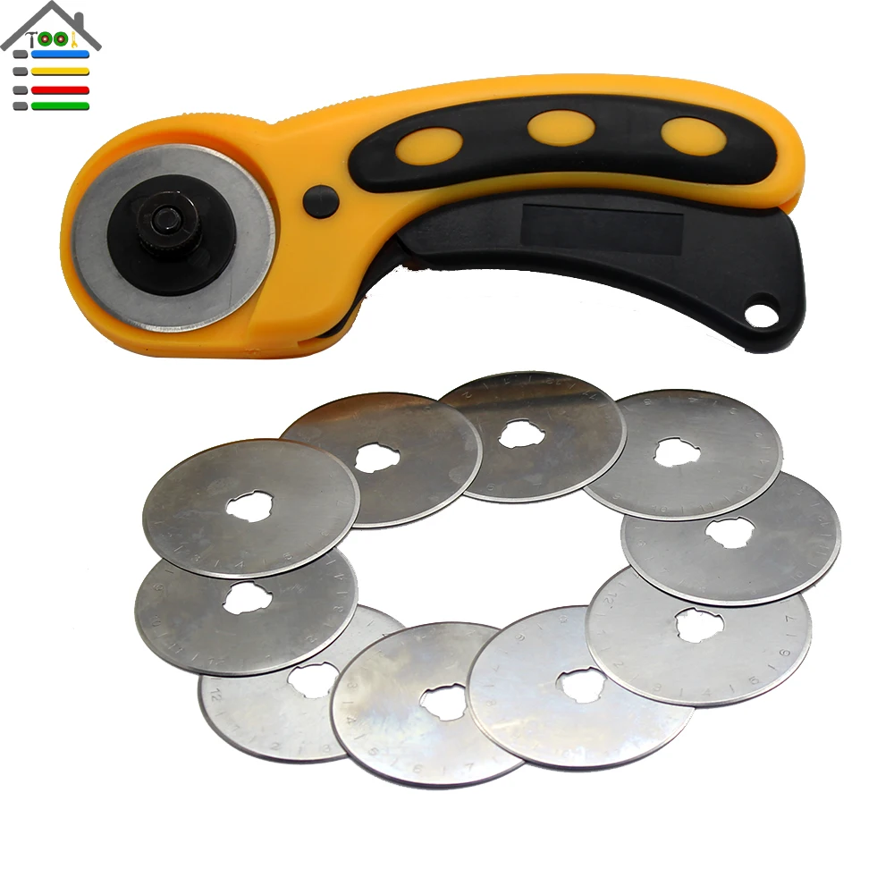 45mm Rotary Cutter Set Spare Blades Fit Olfa Dafa Fiskars Rotary Cutter Fabric Paper Circular