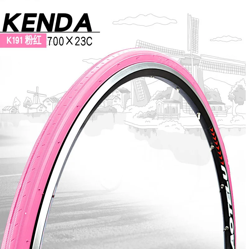 Шины для шоссейного велосипеда 700* 23C, велосипедные шины, красочные, с фиксированной передачей, велосипедные шины 700* 35C, велосипедные аксессуары - Цвет: 700 23C Pink