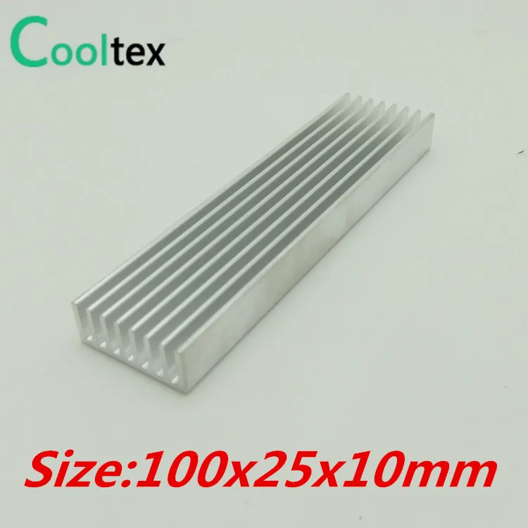 Алюминиевый теплоотвод радиатор для электронных чипов ОЗУ LED IC 50 шт./лот 100x25x10 мм |