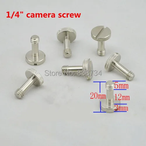 10pcs 1/4 inch steel with nickel coated slotted flat head longer camera