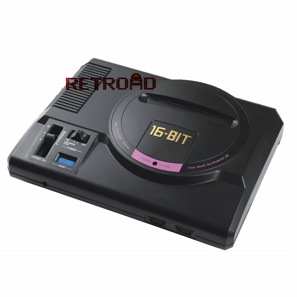 RETROAD 16 бит MEGADRIVE 1 MD Genesis совместимая машина с 126в1 SEGA игровая карта 720 dpi высокое разрешение с беспроводными геймпадами