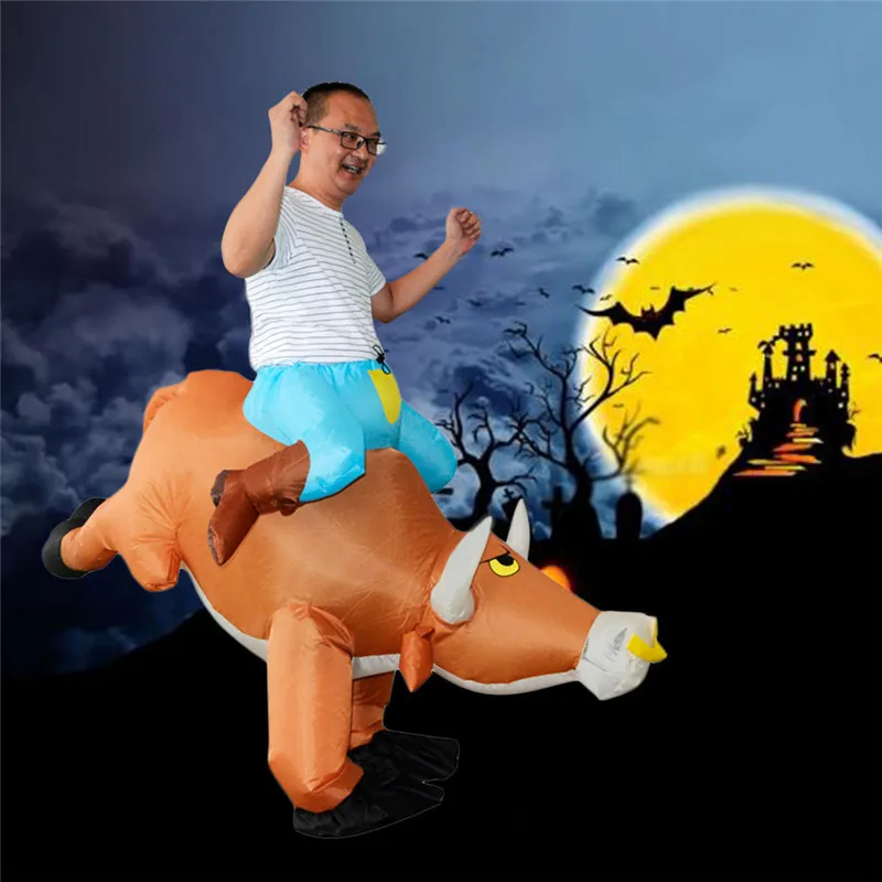 Bull Rider Costume Funny Inflatable Cosplay Costume Cow Boy Rider Cow