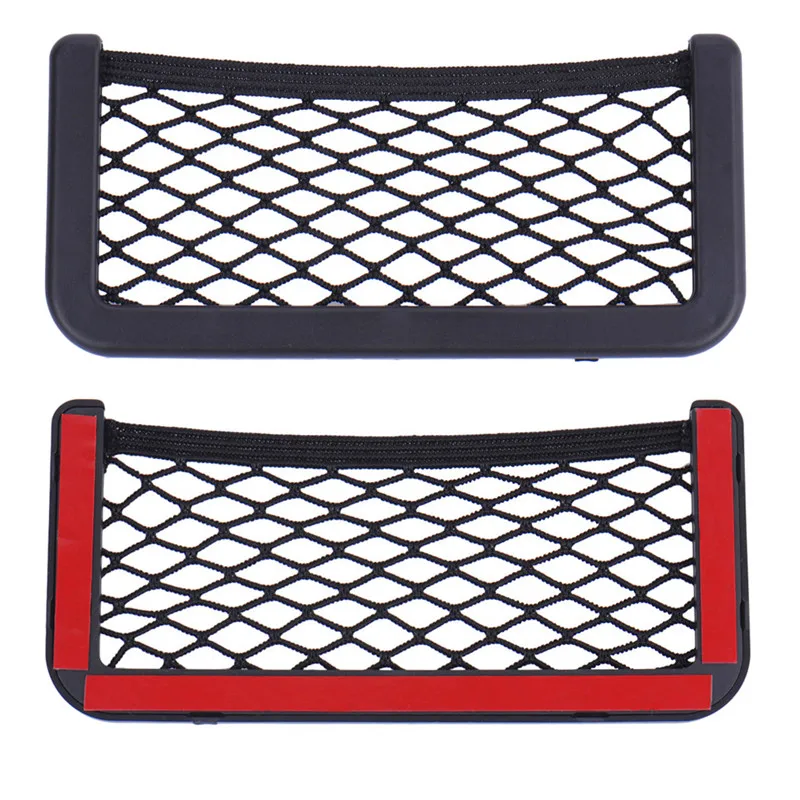Malla DE RED Organizador flexible de almacenamiento de información Coche Adhesivo Visera Teléfono Portátil Bolsa para coche bolsa para