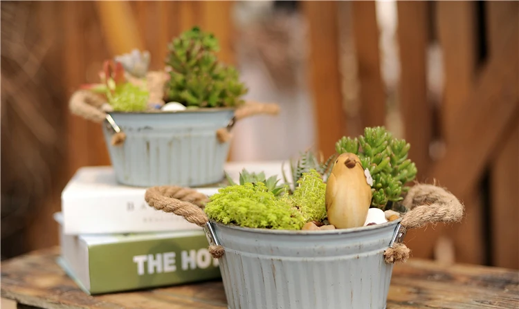 garden decoration pot metal old (9)