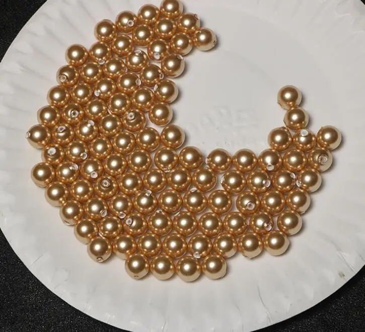 

Wholesale Natural Shell Pearl Half Hole Natural Shell Pearl Scattered Pearl Ancient Gold