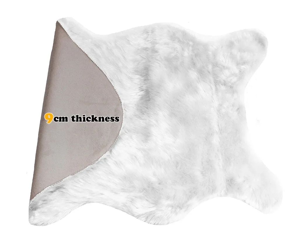 Искусственный коврик и ковер, искусственный коврик из овчины, чехол для стула, Теплый Ковер с длинным ворсом сидение для стула, спальни, искусственная зона, коврик для игр