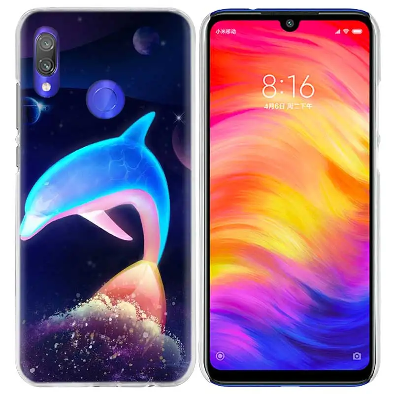 Милый чехол с дельфином для Xiao mi Red mi Go Note 7 6 6A Pro S2 5 5A 4X mi A1 A2 9 mi x 3 5G 8 lite Play F1 жесткий чехол для телефона с животными