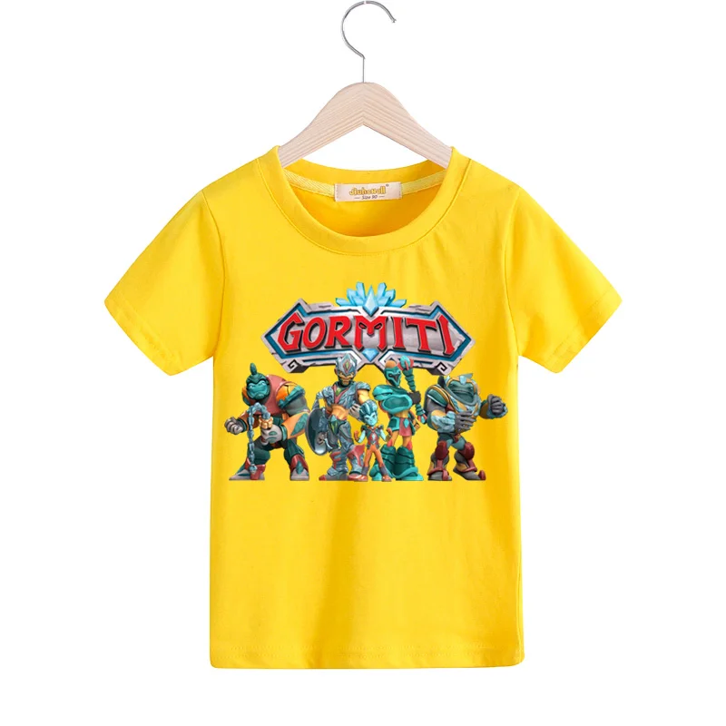 Kids Summer Cartoon Gormiti Game Print T-shirts Tshirts Clothes Children Short Sleeve T Shirt Clothing Boy Girls Tee Top TX164 (2)