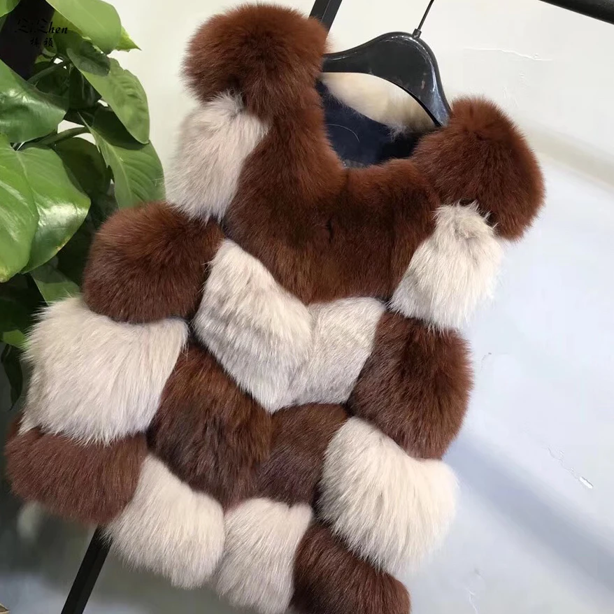 Buy Winter Genuine Fox Fur Vest Women Full Pelt Gilet