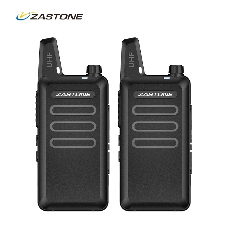 2pcs Zastone ZT-X6 Ham Walkie Talkie UHF400-470MHz 16 Channel Mini Two Way Radio