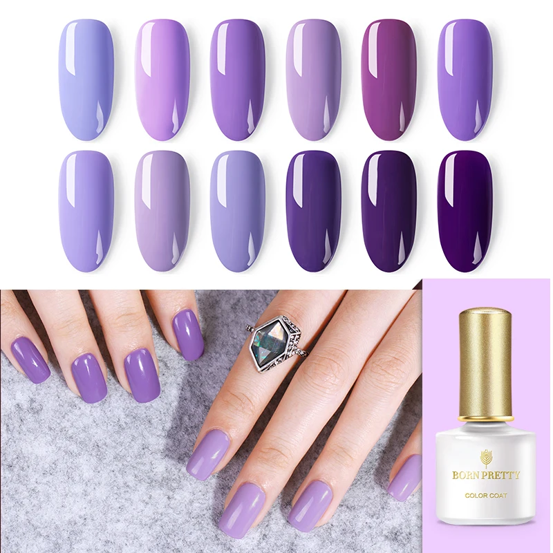 

BORN PRETTY 6ml Iris Series Nail Gel Polish Purple Soak Off UV LED Gel Nail Art Lacquer Pure Nail Color Gel Varnish