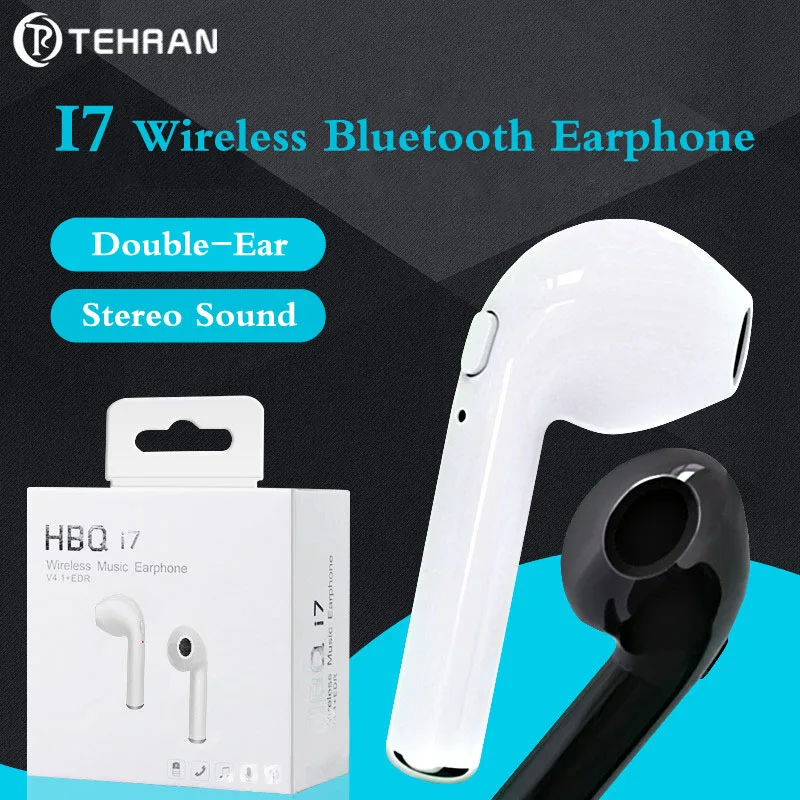 

i7 TWS Bluetooth Earphone Stereo Headset Wireless I7 Twins Earphone Earbud Handsfree Earpiece With Mic for iphone Samsung