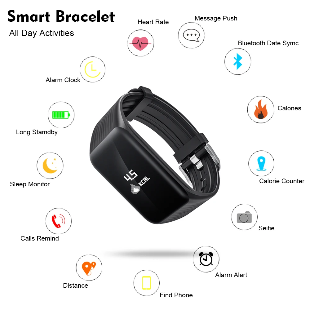 k1 sustained heart rate smart bracelet