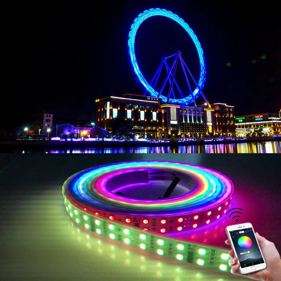 

Wireless Dimmers 12V DMX512 RGB Music LED Controller For LED Strip 5050 Bluetooth APP Remote DMX LED RGB Controller