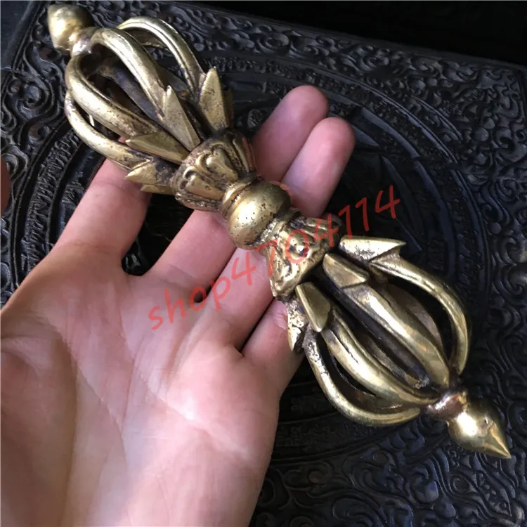 

Pure copper, Tibetan style, hand-made, nine-strand diamond pestle ornaments, exquisite crafts collection