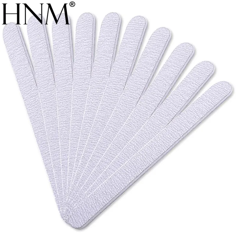 

HNM 10pcs Professional Nail Files Grey Sanding Nail Files Tools For Salon UV Gel DIY Tips Pedicure Tool Nail Art Manicure Set