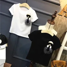 Enfants de vêtements 2017 été nouveaux garçons et filles col rond manches courtes T-shirt veste à envoyer accessoires livraison gratuite