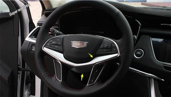 

Lapetus Car Steering Wheel Stickers Strip Frame Cover Interior Trim 1 Pcs Fit For Cadillac XT5 2016 - 2020 ABS Matte Style