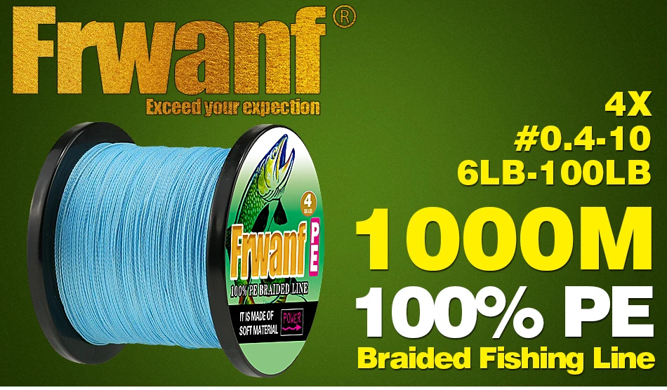 Multifilament fishing line braided fising line 1000m 4 strand (1)
