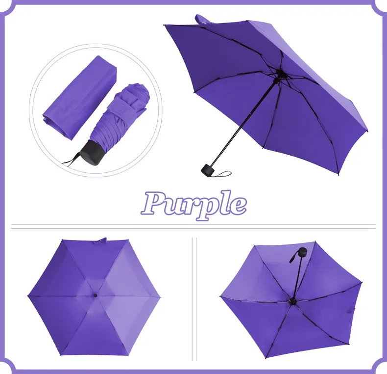 Супер-светильник, 190 г, Мини карманный зонтик для дождя, женский маленький зонтик, Ветрозащитный складной зонтик, компактный зонт для путешествий, для дождя, мужской зонт