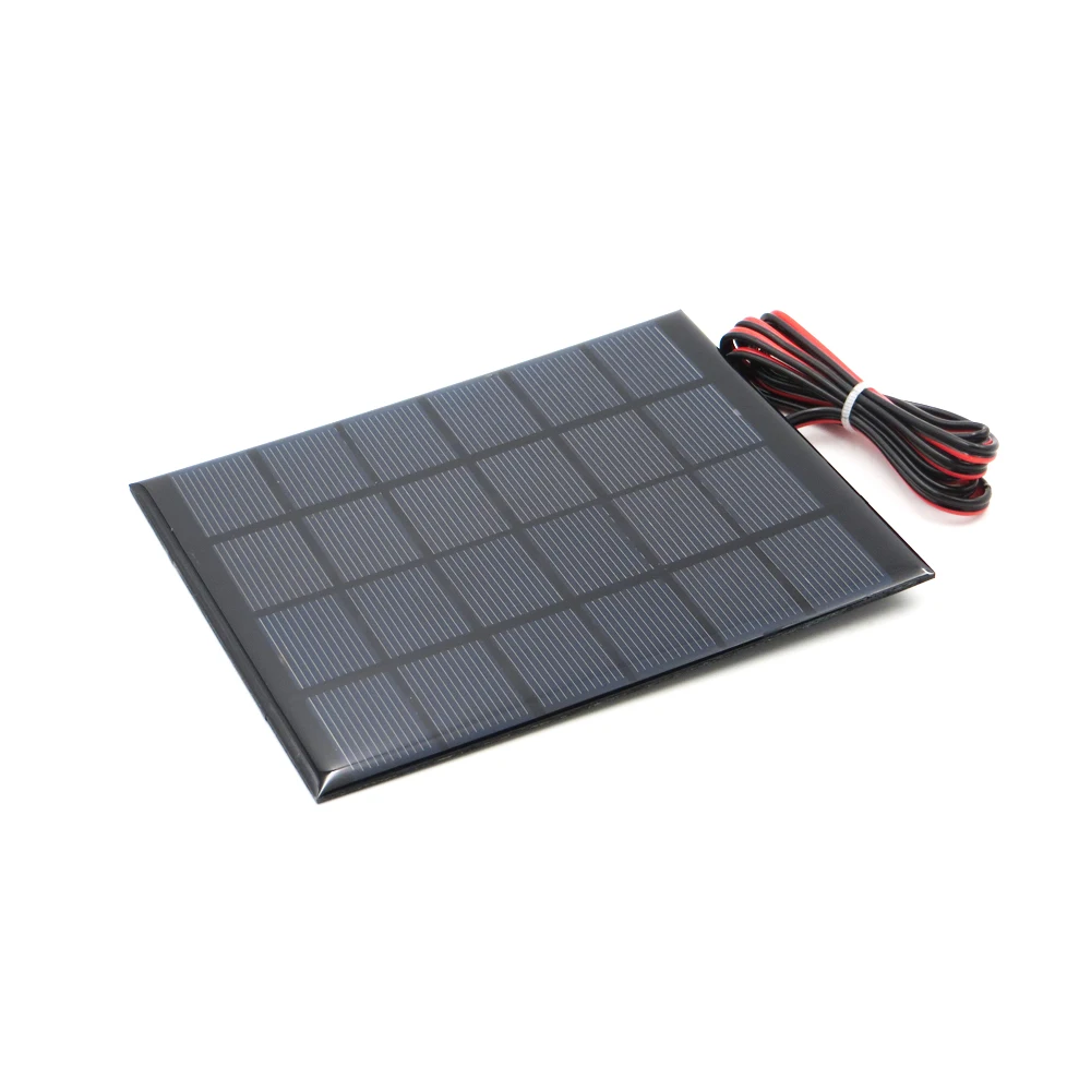 

6 V 2 Watt W extend wire Solar Panel Polycrystalline Silicon DIY Battery Charger Small Mini Solar Cell cable toy 6V Volt USB