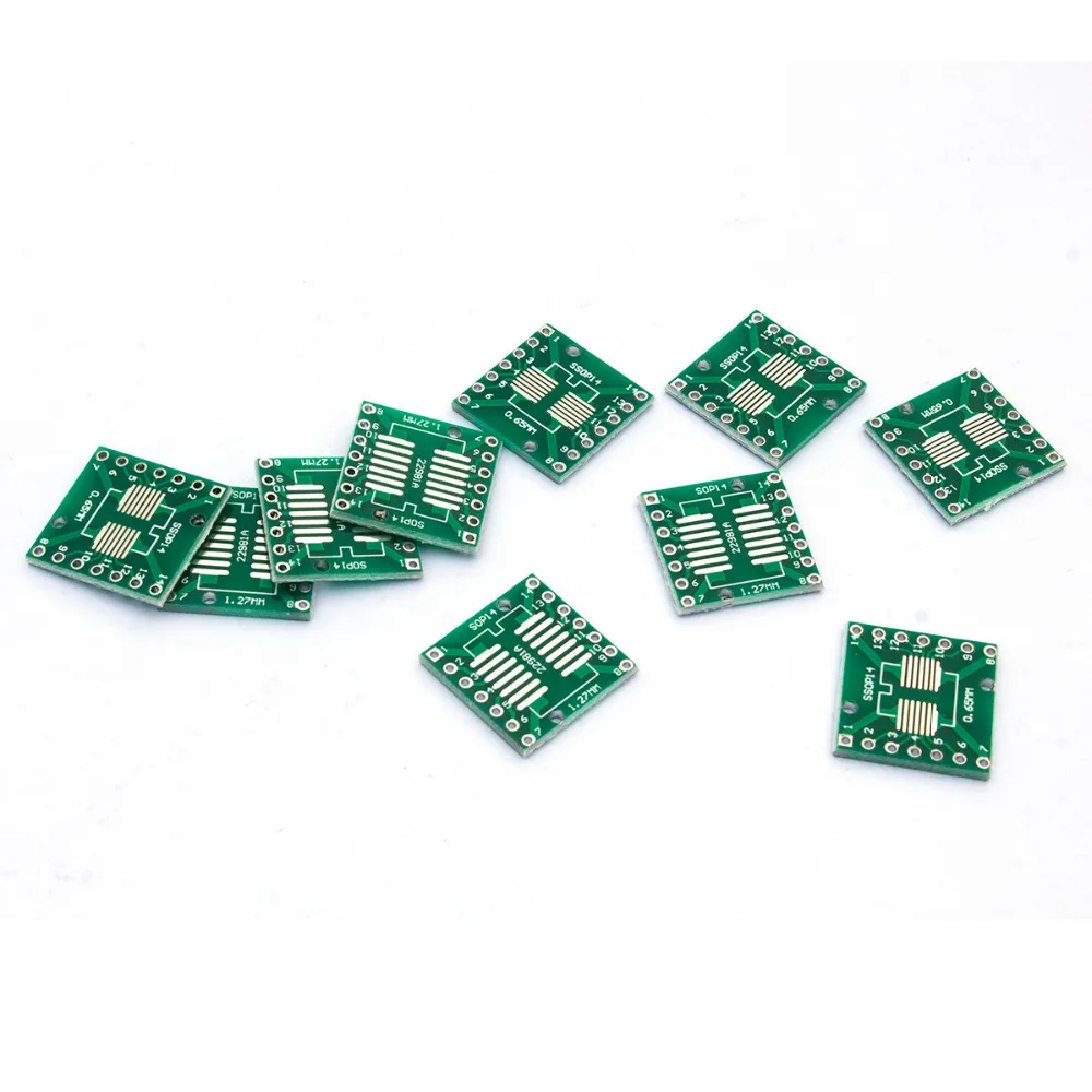 Плата преобразователя TSSOP14 SSOP14 SOP14 SMD в DIP14 IC плата модуля адаптеров пластины 0 65 мм