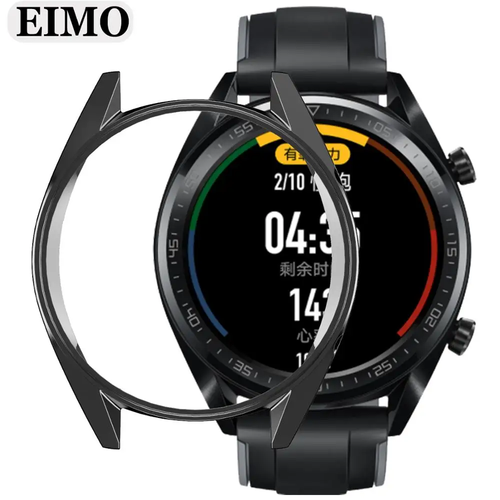 

Huawei Watch GT case For huawei watch gt strap cover soft TPU plated All-Around protective case shell Smartwatch Accessories M25