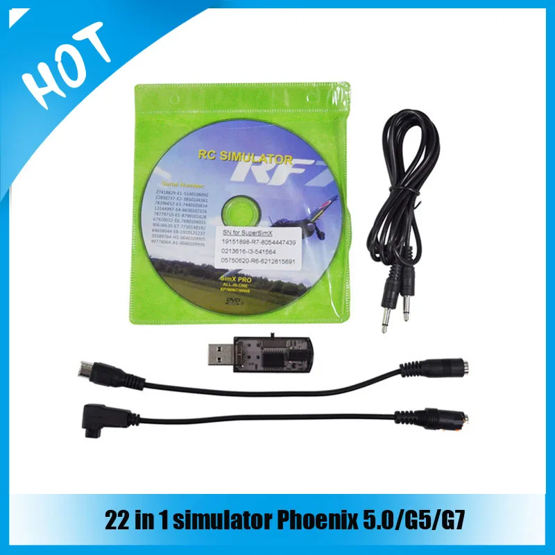 Новая версия 22 в 1 симулятор Phoenix 5.0 G5 G7 для Flysky FS I6 TH9X T6 CT6B|22 in 1|phoenix 5.0flysky fs-i6 |