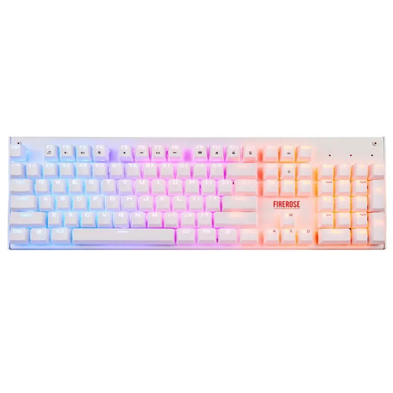 

104 Key Wired Keyboard Firerose MK3 Ergonomic Waterproof Chroma LED Illuminated Mechanical Gaming Keyboard For Gamer PC