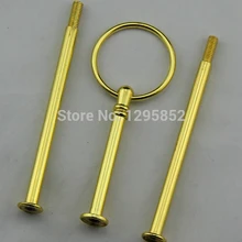 25 компл./упак., золото 3 уровня Торт Стенд Аппаратные средства Торт плиты Стенд центр обработки стержни торт стенд ручки Большие размеры