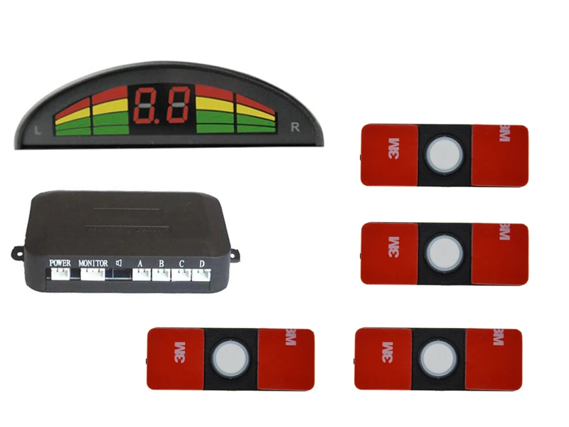 Маленький 13 мм комплект светодиодных датчиков парковки 4 датчика s светодиодный Автомобильный Обратный помощь резервная радар система PDC