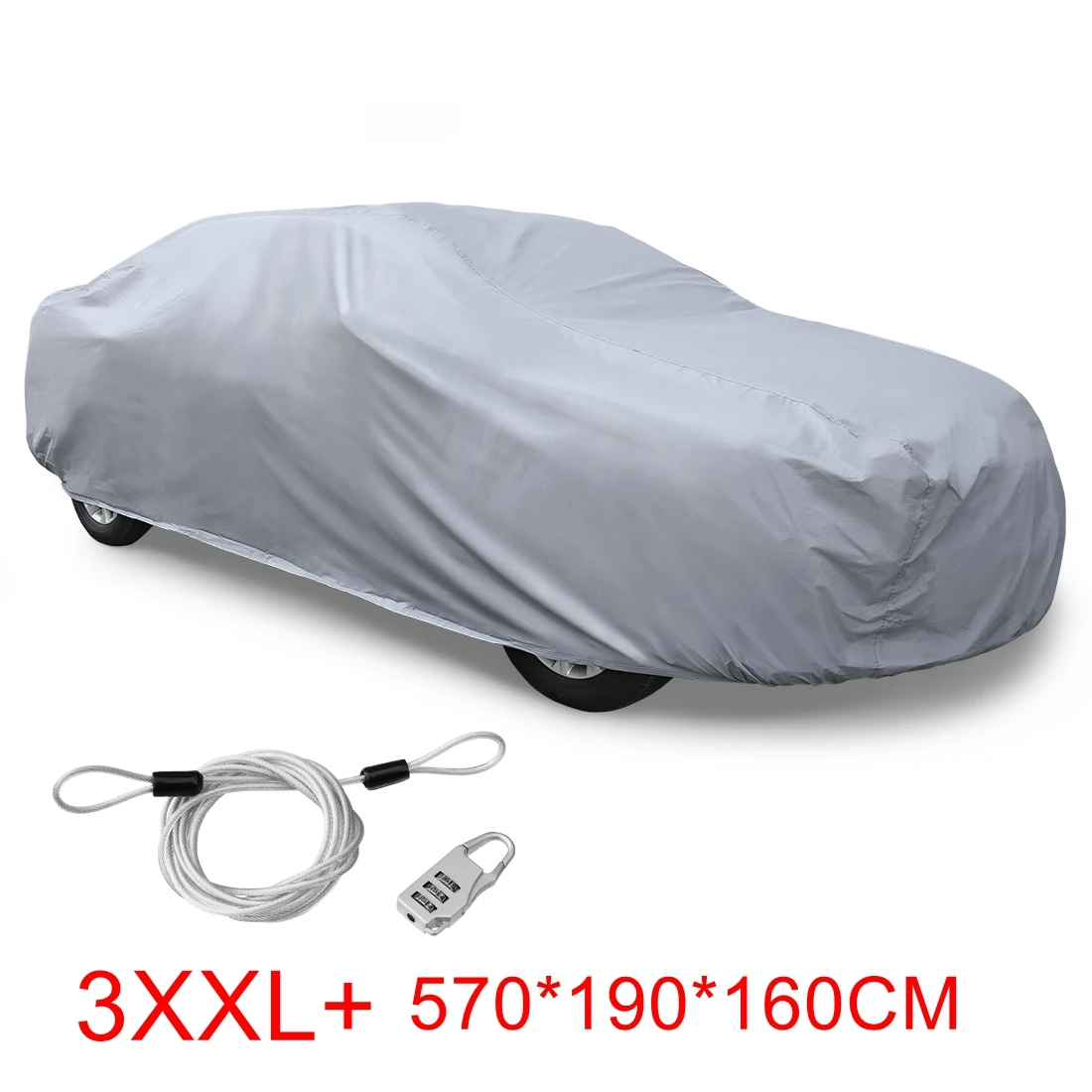 X Autohaux автомобильные чехлы наружные внутренние водонепроницаемые Защита от царапин Дождь Снег Солнце УФ термостойкий универсальный чехол для автомобиля DHL бесплатно - Color Name: 3XXL Plus Gray
