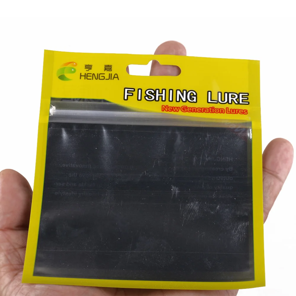 

HENGJIA 100PCS Plastic Packaging Bag Self Seal Zipper Plastic Retail Packing Poly Bag Pesca Fishing Tackle for fishing lures