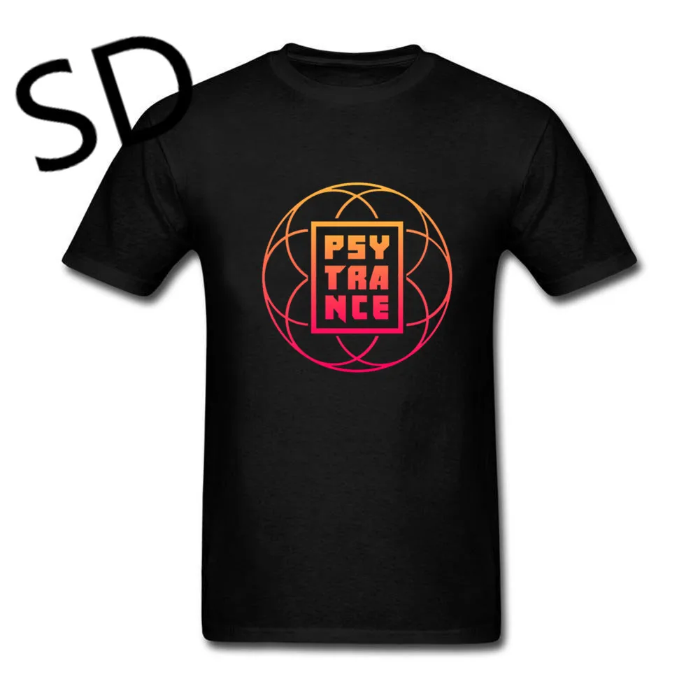 Dropshipping Summer Tops Psytrance T shirt Electronic Music Trance