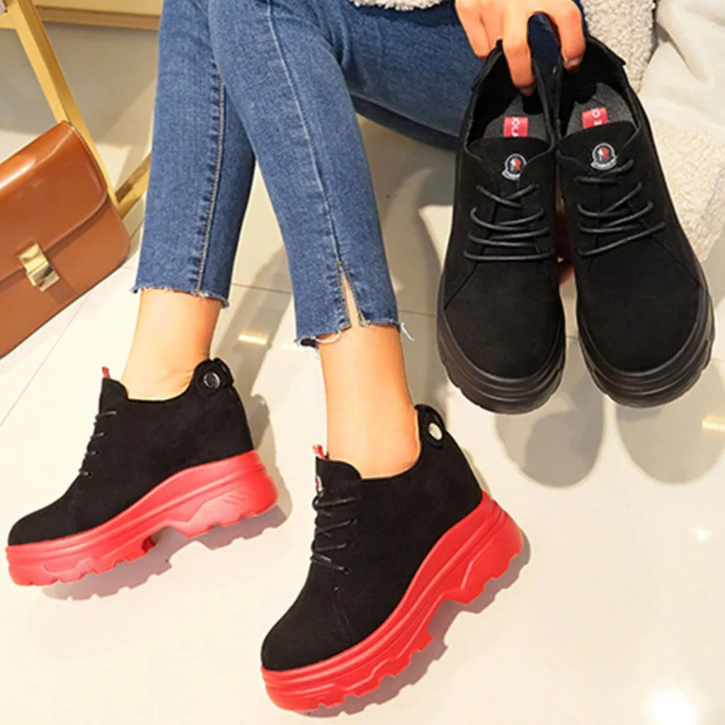 

Women Casual Shoes Women Breathable Mesh Sneakers Mix Colors Fashion Platforms Med Cool Lazy Casual Lace Up Shoes Winter